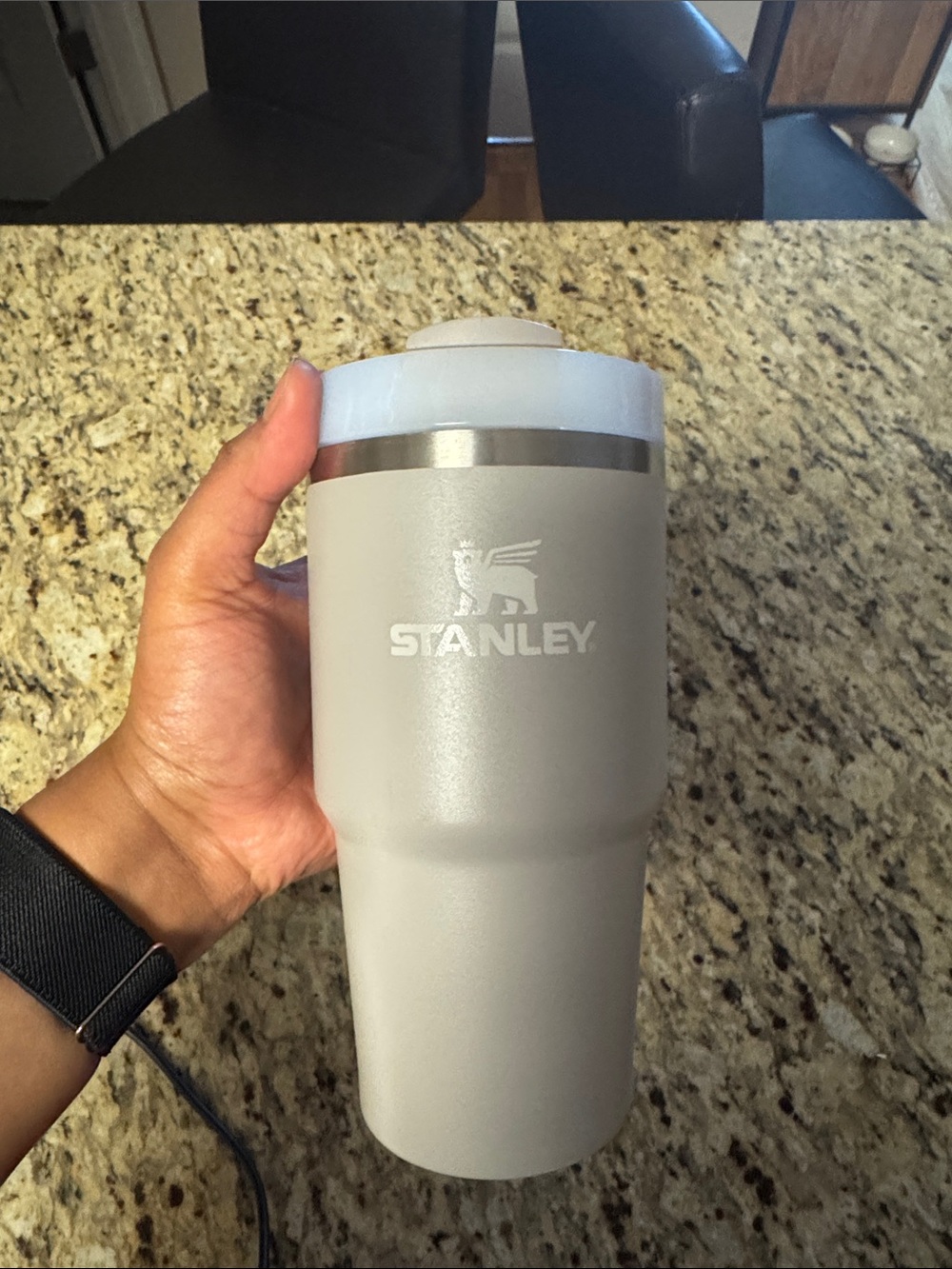 Stanley Gray Insulated Travel Tumbler with Stainless Accent
